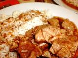 Lamb with Pilafi in tomato soup