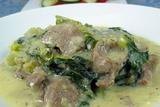 Rabbit with endives avgolemono